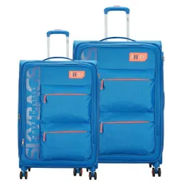 Skybags Vanguard Plus Blue Solid Trolley Bag Pack of 2 - 71 cms & 82 cms image 1