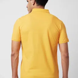 Spykar Yellow Slim Fit Polo T-Shirt image 2