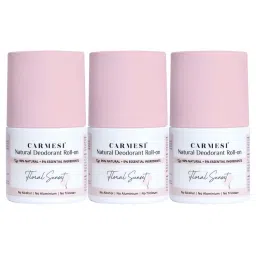 Carmesi Natural Underarms Roll On Deodorant For Women - Floral Sunset - Pack Of 3-image-20