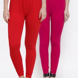 TAG 7 Women Pack Of 2 Solid Churidar-Length Leggings-picture-15