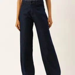 Bene Kleed Blue Cotton High Rise Flared Jeans image 1
