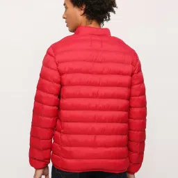 Pepe Jeans Red Regular Fit High Neck Puffer Jacket image 2