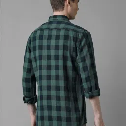 Louis Philippe Jeans Navy Cotton Slim Fit Texture Shirt image 2