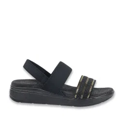 MediFeet Women's Black Sling Back Wedges image 2