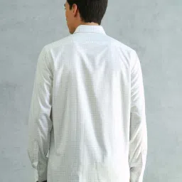 Arrow White Cotton Slim Fit Checks Shirt image 2