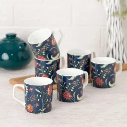 JCPL Navy Ceramic Cup (0.18 L) - Set of 6 image 1