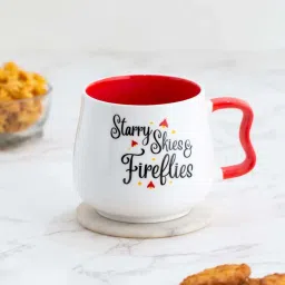 Clay Craft Fine Ceramic Ample Milk/Tea/Coffee Mugs - 1 Piece - 350 ml each - For Home/Office/Gifting Purpose image 1