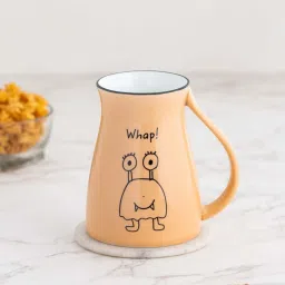 Clay Craft Fine Ceramic Jumble Milk/Tea/Coffee Mugs - 1 Piece - 350 ml each - For Home/Office/Gifting Purpose image 1