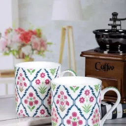 Goodhomes Multicolor Bone China Coffee Mug (0.36 L) - Set of 2 image 1