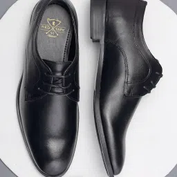 Red Tape Men's Jet Black Derby Shoes image 1