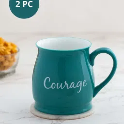 Clay Craft Fine Ceramic Pepper Printed Milk/Tea/Coffee Mugs - 2 Piece - 350 ml each - For Home/Office/Gifting Purpose image 1