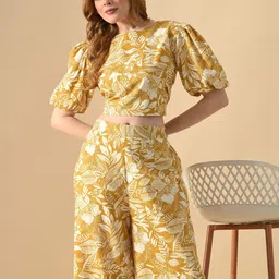 audrape Monte Carlo Printed Round Neck Top With Trousers Co-Ords Set image 3