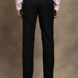 Turtle Black Slim Fit Self Design Trousers image 2