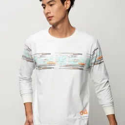 showoffff SHOWOFF White Slim Fit Printed Sweatshirt image 1