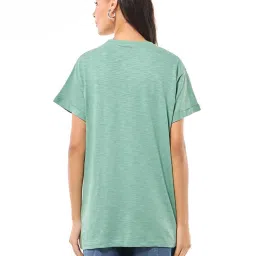 Bewakoof Green Printed Cotton T-shirt image 2