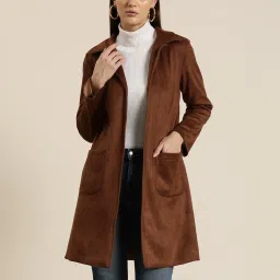 Qurvii Brown Suede Coat image 1
