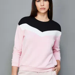 Code by Lifestyle Pink Color-Block Sweatshirt image 1