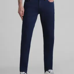 Jack & Jones Dark Blue Denim Cotton Slim Fit Jeans-picture-23