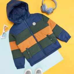 Pantaloons Junior Multicolor Striped Full Sleeves Jacket image 1