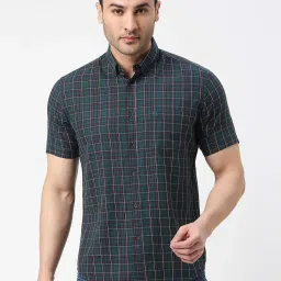 Dragon Hill Green Slim Fit Check Shirt image 1