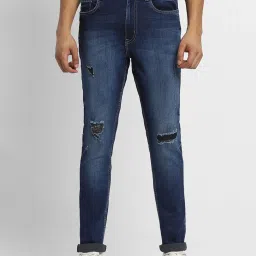 Forever 21 Navy Blue Mid Waist Skinny Fit Regular Length Jeans image 1