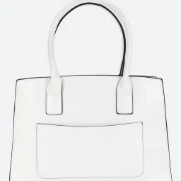 Allen Solly White Solid Medium Handbag image 2
