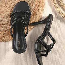 Clog London Women's Black Cross Strap Stiletto image 1