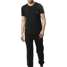 Vimal Jonney Black Cotton Regular Fit Nightwear Set image 1