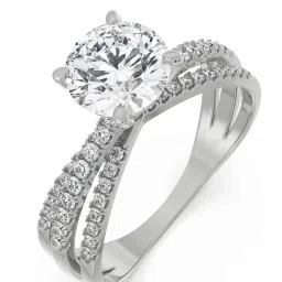 Emori 14k White Gold & Diamond Forever Sparkling Ring image 2
