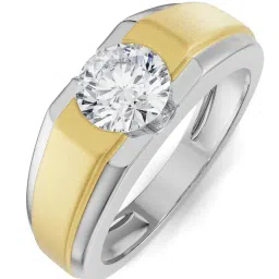 EMORI White Gold Two-Tone Round Engagement Ring image 2