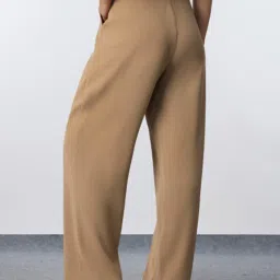 The Souled Store Brown Relaxed Fit Mid Rise Pants image 2