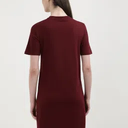 TOMMY HILFIGER Wine Graphic Print T Shirt Dress image 2