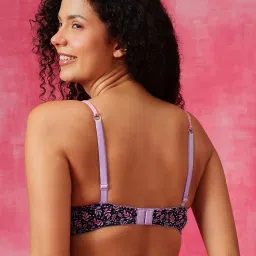 Clovia Navy Non Wired Padded T-Shirt Bra image 2