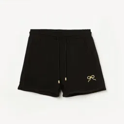 Fame Forever by Lifestyle Girls Black Cotton Embroidery Shorts-picture-37
