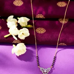 p.n.gadgil jewellers P.N.Gagdil Jewellers Floral Serenade Gold & Diamond Modern Mangalsutra for Woman-picture-24