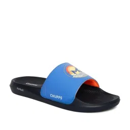Chupps Men's Mumbai Indians Blue Slides image 2