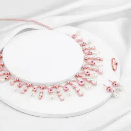 GIVA 925 Sterling Silver Rose Gold Set for Women-image-27