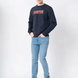 Red Tape Navy Blue Regular Fit Graphic Sweatshirt image 5