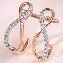 GIVA Lab Grown Diamond 14k (585) Gold Earrings for Women-picture-19