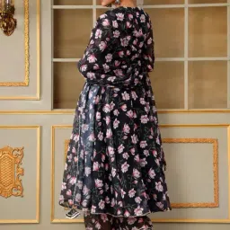 Pomcha Jaipur Saadgi Pink Lotus Anarkali Set Anarkali Kurta With Pant And Dupatta image 3