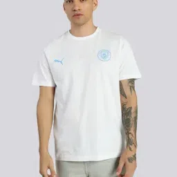 Puma Manchester City FC White Cotton Regular Fit Sports T-Shirt-image-20
