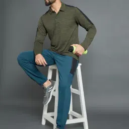 Dida Orion Blue Polyester Regular Fit Solid Trackpants image 5