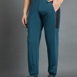 Dida Orion Blue Polyester Regular Fit Solid Trackpants image 4