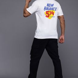 New Balance Men Printed Drop-Shoulder Sleeves Pure Cotton T-shirt-picture-9