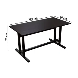 Riyan Luxiwood Clover Study Table Brown Medium 120 x 60 x 75 cm, RLST048C image 2