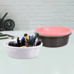 Kuber Industries Grey & Pink 3 Pieces Regular Durable Multi-Utility Organisers-picture-10
