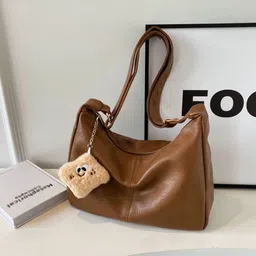 KPOP Women Solid Structured Casual Hobo Bag-image-6