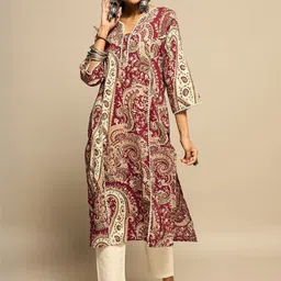 Anouk Women Floral Printed Kurta-picture-24