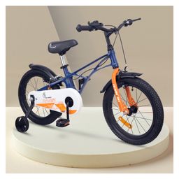 R for Rabbit Tiny Toes Ryder Bicycle with Training Wheel 14 Inch - Blue & Orange-picture-7
