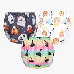 Chinmay Kids Baby Panty Boys and Girls Reusable Washable Printed Panty Pack of 3 - Multicolor-picture-38